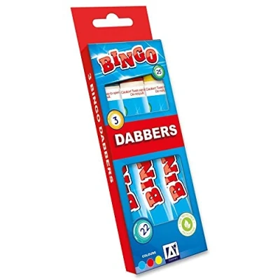 Image of DESIGN GROUP Pack Of 3 Stationery Bingo Game Dabbers Felt Tip Assorted Colours For Tickets