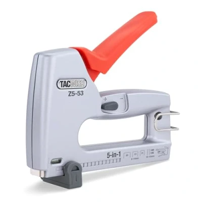 Image of Tacwise 1748 Z5 53 Heavy Duty 5 in 1 Metal Staple/Nail Gun, Uses Type 13, and 71 Staples, 18G Nails 180 Headless Pins