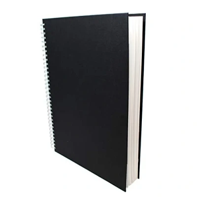 Image of Artway Studio Spiral Bound A3 Sketchbook Portrait 96 Sides/48 Pages of 170gsm Cartridge Paper Black Hardback