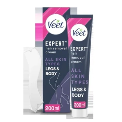 Image of Veet Expert Hair Removal Cream, 200ml, Bikini Line Removal, Leg Dermatologist Tested, Hydrating, Effective Within 2 Minutes,