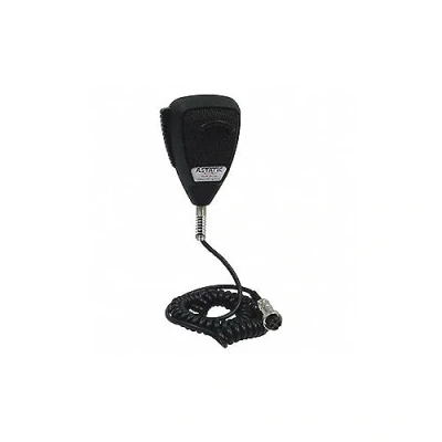 Image of Astatic 30210002 Rubberized 4 Pin 636L Noise Cancelling Microphone, Black