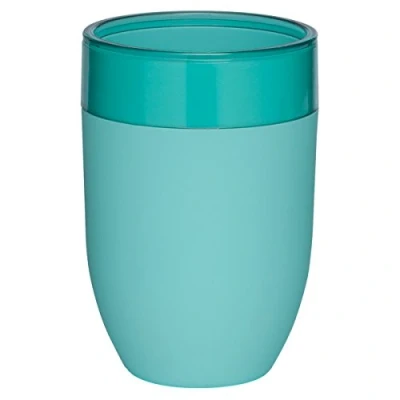 Image of Sealskin Bloom Tumbler, ABS, Aqua, 7.7 x 11.4 cm