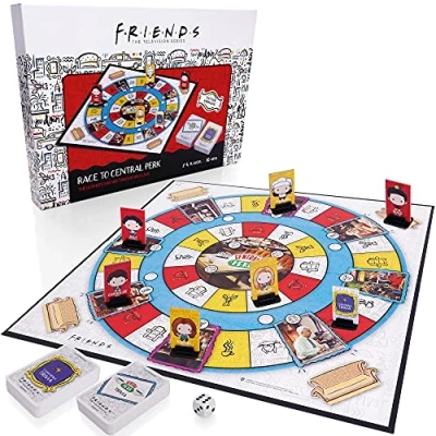 Image of FRIENDS Race To Central Perk, Trivia Card &amp; Board Game, Great Gift For The Series Fans! Family Friendly 2 4 Players