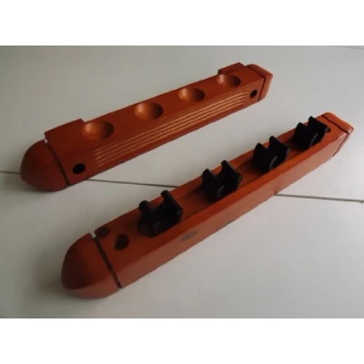 Image of ClubKing Ltd 4 Cue Wooden Rack &amp; Clips, Maple