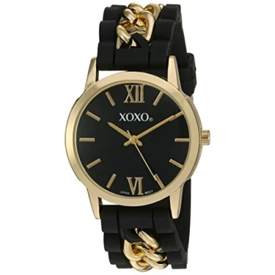 Image of Accutime Women Analogue Analog Quartz Watch with Rubber Strap XO8101