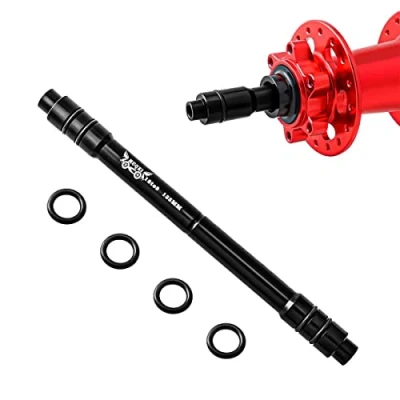 Image of MUQZI Bicycle QR Adapter 12 to 9mm Front Wheel Hub 135mm Thru Axle Quick Release for Mountain Road Bike, Black