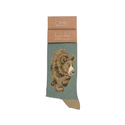 Image of Wrendale Designs In My Footsteps&#039; Bear Men&#039;s Sock