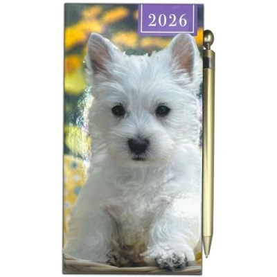 Image of 2025 Slim Week To View Diary &amp; Pen, WTV: Kitten Pupp