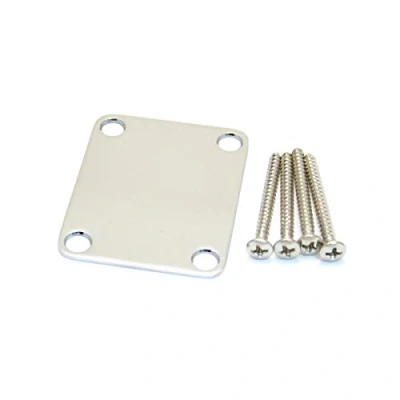 Image of Fender 4 Bolt Vintage Style Neck Plate &quot;Plain&quot; (No Serial Number or Logo) (Chrome)