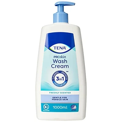 Image of Tena Wash Cream Pump Dispenser 1 Litre
