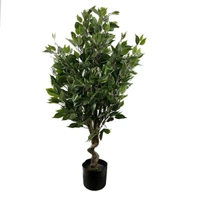 Image of Leaf Artificial Tree/Plant, Mixed Materials, Evergreen Ficus, 110cm