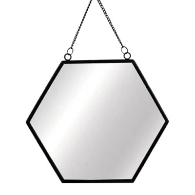 Image of Sass &amp; Belle Jet Black Hexagon Mirror