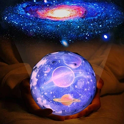 Image of Star Projector Night Light Kids with USB Cable and 7 Sets Films,360 Degree Rotation Nebula Lamp Best Gifts for Party Birthday Bedroom Dec