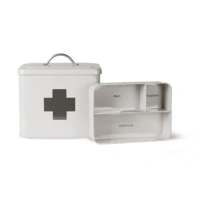 Image of First Aid Box by Garden Trading Crafted in Powder Coated Steel H25 X W24 D19cm
