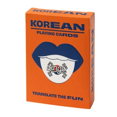 Image of Korean Lingo Playing Cards Travel Flashcards Learn Vocabulary in A Fun &amp; Easy Way 52 Essential Translations