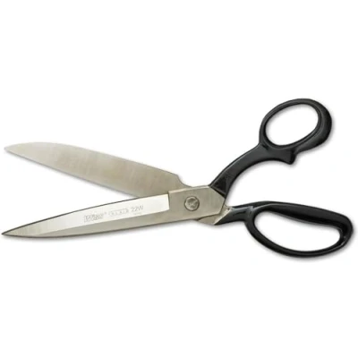Image of Wiss W22W 305mm/12 Inch Wide Blade Bent Handle Industrial Shear with Thick Heavy Duty Blades for Cutting Multiple Layers and Tough Materials