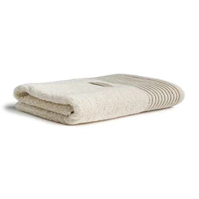 Image of möve Wellness sauna towel plain dye with chenille piping 80 x 200 cm made of 100 % cotton (Spinair), nature