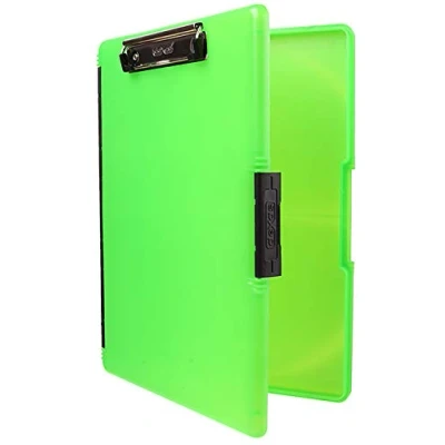 Image of Dexas 3517 807 Slimcase 2 Storage Clipboard with Side Opening, Neon Green