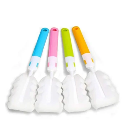 Image of INVODA 4PCS Bottle Brush,Bottle Washer Set Long Sponge Cleaning Brushes Baby Cleaner Brush, Nipple Brush (4 pcs)