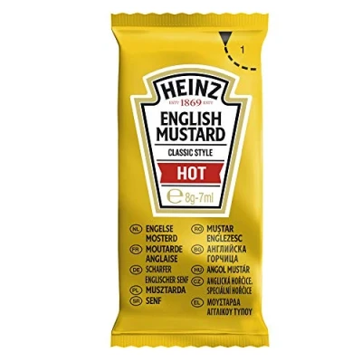 Image of Heinz English Mustard Sachets 250 Pack 2000g