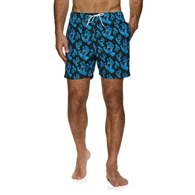Image of Santa Cruz Hands Allover Swimming Shorts Black