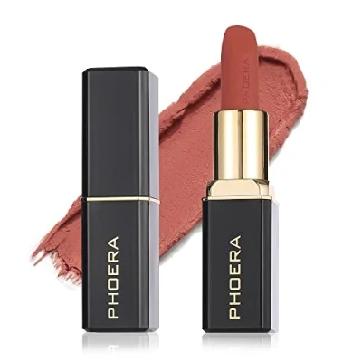 Image of Phoera Non Transfer Lipstick Waterproof, smudge proof And mask feeling weightless Pigmented Formula Long Lasting That Are Mask, Sweat, Pizza Proof. (08 Cassie)