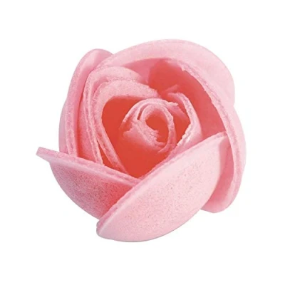 Image of Culpitt Edible Small Pink Wafer Rose Decoration (Pack of 1, Total 100)