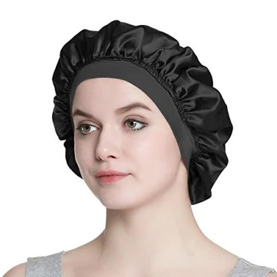 Image of Alnorm Sleeping Cap for Short Hair Women Night Hat Natural Bonnet