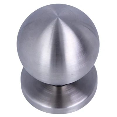Image of Amig Round Door Knob for Main Entrance Doors Handle Front Diameter 70 mm Stainless Steel 18/8 Silver Includes Mounting Screw and Nut