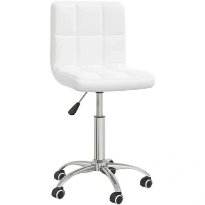 Image of vidaXL Office Swivel Chair White Faux Leather