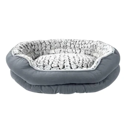 Image of Crystals Pet Dog Bed, Fluffy Calming Cat Machine Washable, Soft Plush Anti Anxiety, Small, Medium, Large Sizes (Medium)