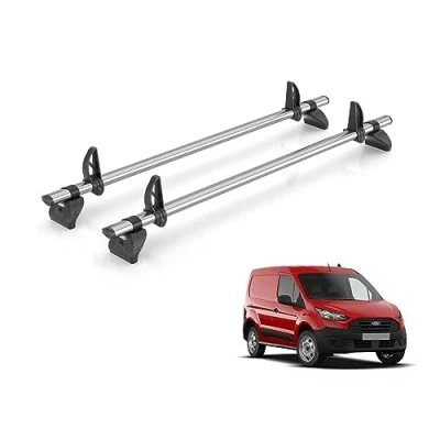 Image of Van Demon Rhino Roof Rack for Ford Transit Connect 2013 2023 [Fits 2023] 2 Bars + Loadstops TA2FL/KLS2