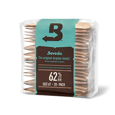 Image of Boveda 62% Two Way Humidity Control Packs for Storing 1 lb Size 67 20 Pack Moisture Absorbers Storage Containers Humidifier Hydration Packets in Resealable Bag