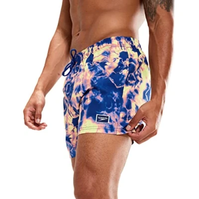 Image of Speedo Men&#039;s Digital Printed Leisure 14&quot; Watershorts Blue/Purple Swimmers