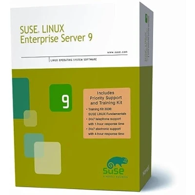 Image of SuSE Linux Enterprise Server for X86 and AMD64 Intel EM64T ( v. 9 ) upgrade protection 60 days evaluation, OEM NOB CD Multilingual 128+ bit encryption