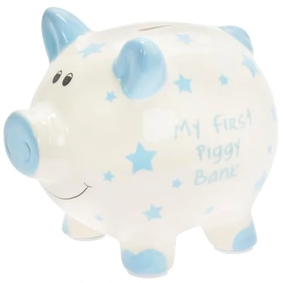 Image of My First Piggy Bank, Blue, Large