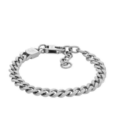 Image of Fossil Harlow Bracelet silvercoloured, Men&#039;s, Size: One Size, Silver coloured