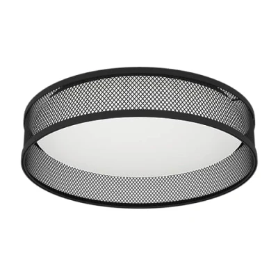 Image of EGLO Luppineria LED ceiling lamp, steel mesh, black