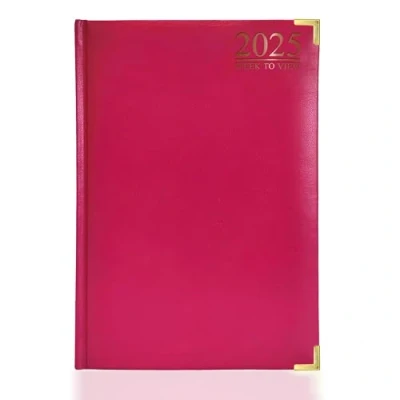 Image of G4GADGET 2025 A4 Week To View Pink Diary On Two Pages Weekly For Home and Office Use Desk