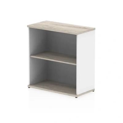 Image of Impulse 800mm Bookcase Grey Oak and White
