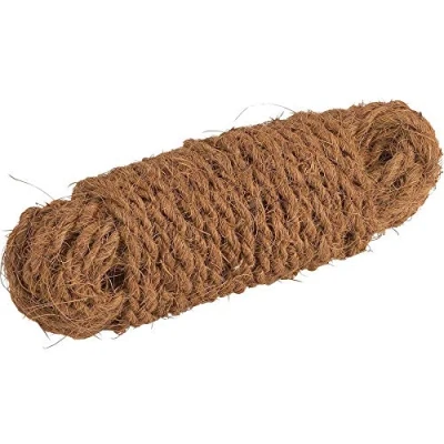Image of Meister 9968800 Coconut Rope 15 m for Binding, Decorating &amp; Packaging, Plant Friendly Binding Material, Tear Resistant Weather Resistant, Made of Natural Fibres, Parcel Cord, Garden Cord