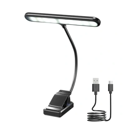 Image of Klarlight Music Stand Light,27 LEDs Piano Light,USB Light Clip on Rechargeable,4 Color Temperature,3 Levels Dimmable for Piano, Sheet Music, Guitar,Sewing