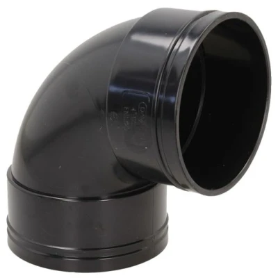 Image of Davant Solvent Soil 92 Double Socket Bend 110mm Black
