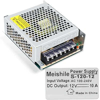 Image of 12V 10A 120W DC Switching Power supply Adapter PSU AC 12Volt Industrial Transformer Converter 0 8/5amps LED drive Light Strip Lamp CCTV Camera DVR Meter Electric Motor model Fan Cool SMPS 110V/220V