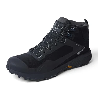 Image of Berghaus Men&#039;s Revolute Active Walking Hiking Trail Shoes Waterproof Breathable Durable Vibram Rubber Sole, Stretch Lime/Harbour Mist/Goji Berry, 8 UK