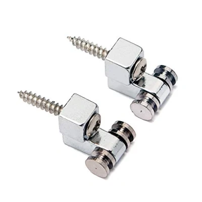 Image of Alnicov 1 Pair Roller String Trees Retainers,String Guides With Screws Replacement,Chrome
