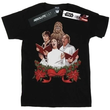 Image of Star Wars Men&#039;s Christmas Carols T Shirt Black Large
