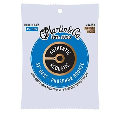 Image of C.F Martin Guitar Authentic Acoustic MA4850 Medium Gauge Bass Strings, 92/8 Phosphor Bronze