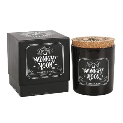 Image of Midnight Moon Bergamot &amp; Neroli Candle Enchanting Aroma Alluring Captivating Fragrance Sensuous Spellbinding Scent 21 Hour Burn Time