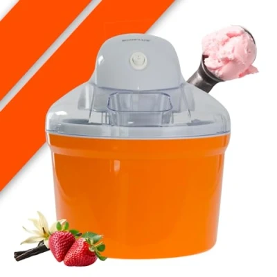 Image of BONPLUS BP 1.2L Ice Cream Maker Machine, Homemade Cream, Professional Sorbet and Frozen Yogurt Maker, Home (Orange)